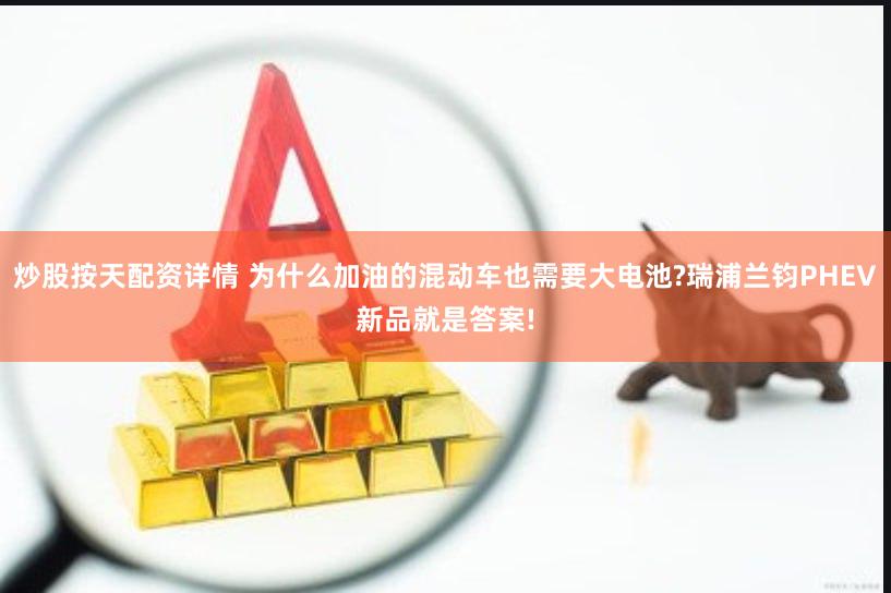 炒股按天配资详情 为什么加油的混动车也需要大电池?瑞浦兰钧PHEV新品就是答案!