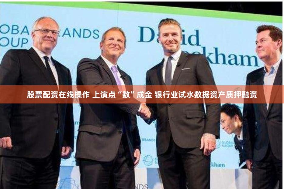 股票配资在线操作 上演点“数”成金 银行业试水数据资产质押融资