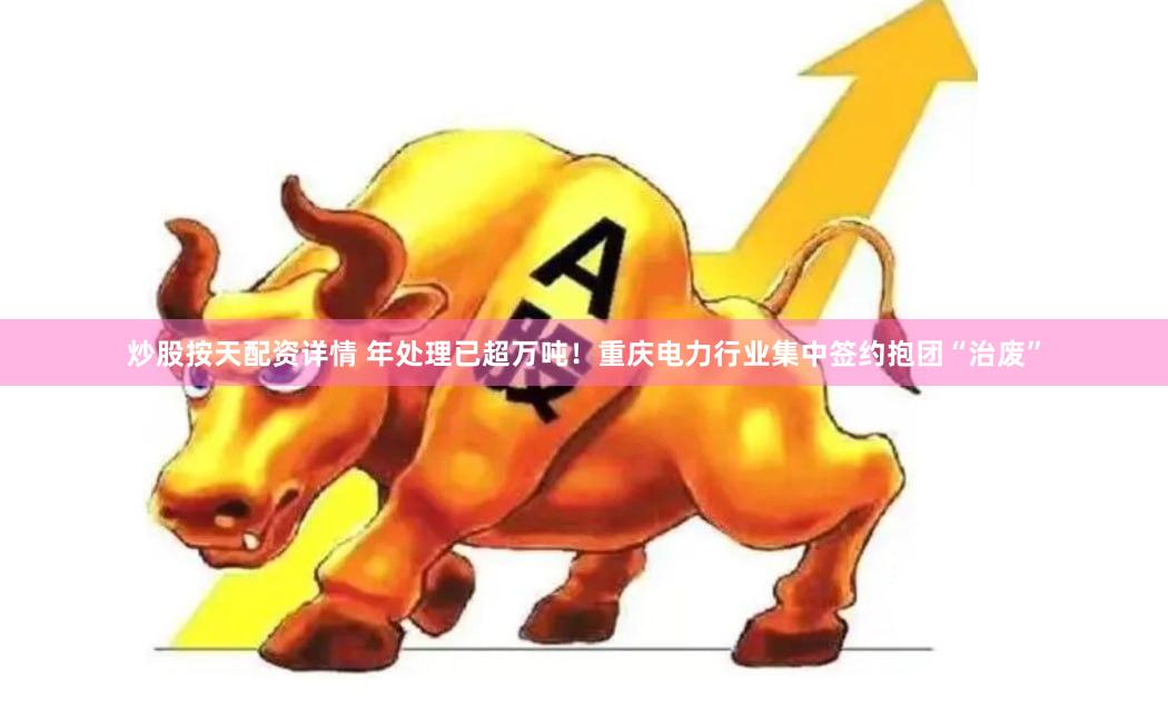 炒股按天配资详情 年处理已超万吨！重庆电力行业集中签约抱团“治废”