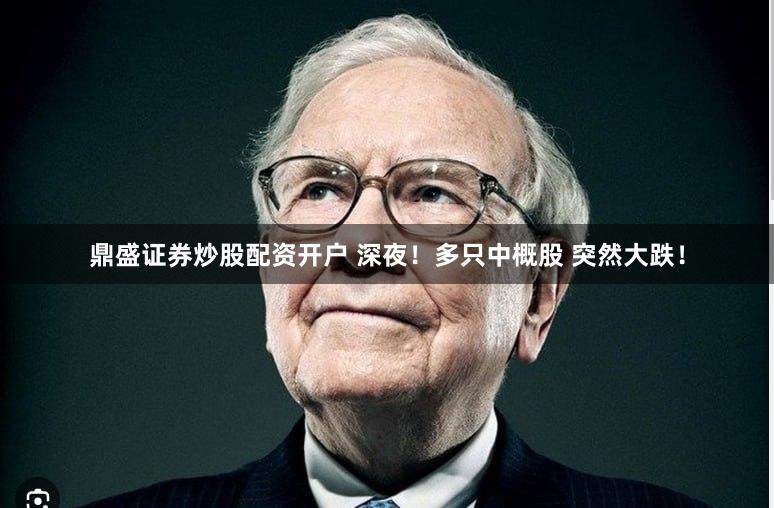 鼎盛证券炒股配资开户 深夜！多只中概股 突然大跌！
