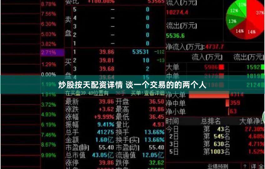 炒股按天配资详情 谈一个交易的的两个人